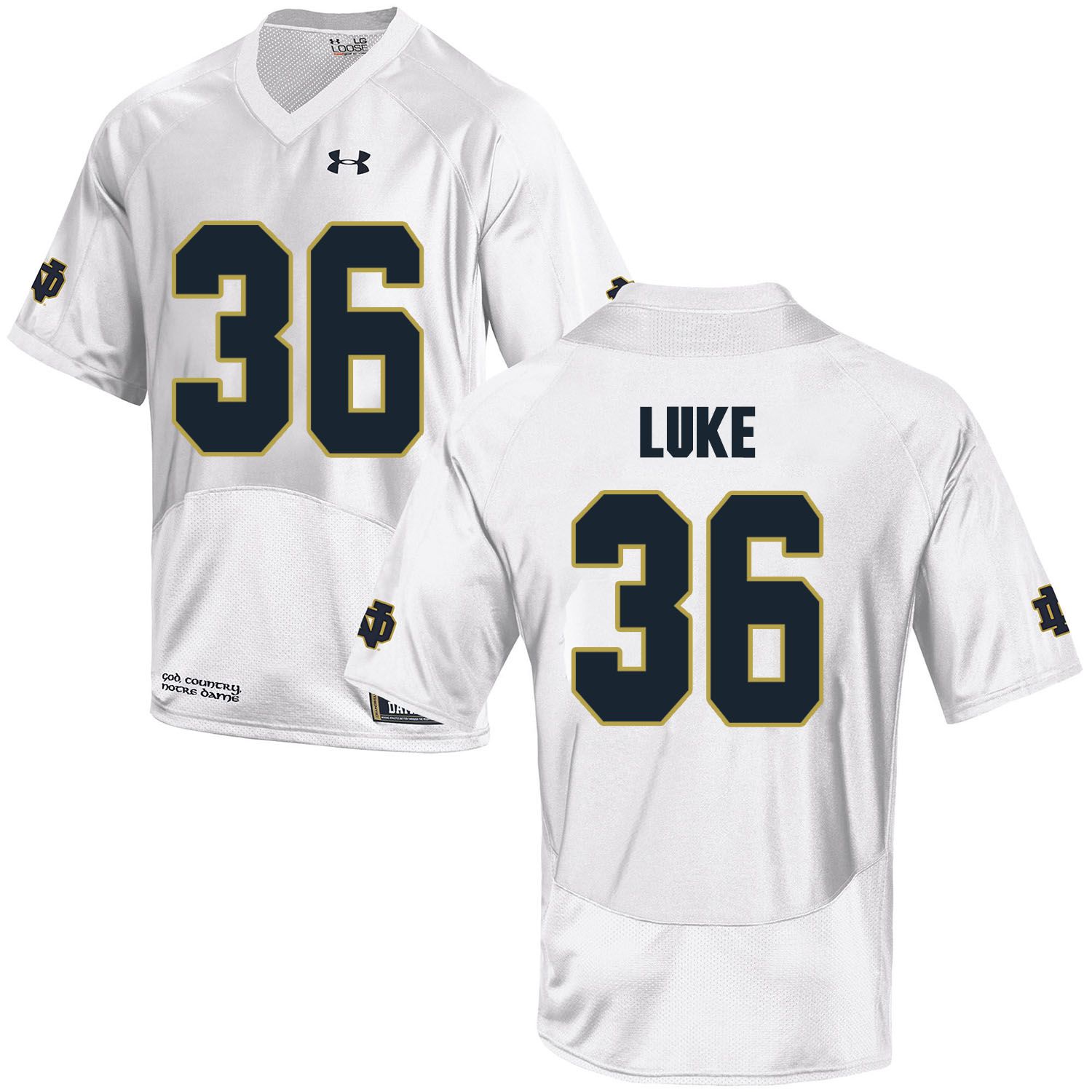 Men Norte Dame Fighting Irish #36 Luke White Customized NCAA Jerseys